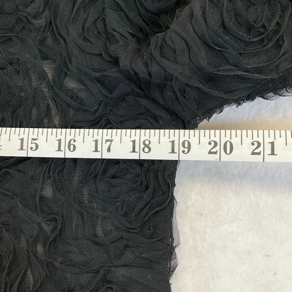 R&M Richards Black Cover up Rosettes crop jacket size 8 Made in USA formal‎ - Image 5