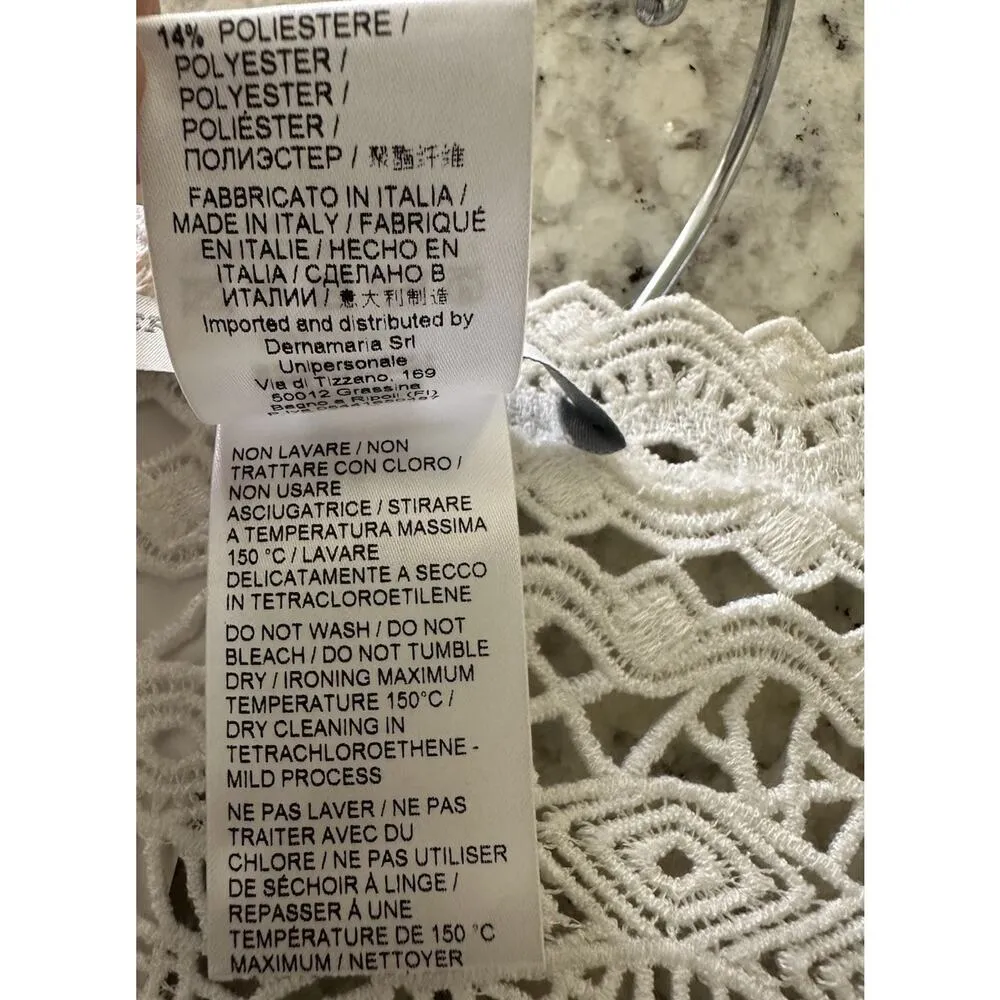 ERMANNO SCERVINO White Skirt Lace Pencil Wrap Lined Zipper Sz 40 NWT $1,655 - Image 14