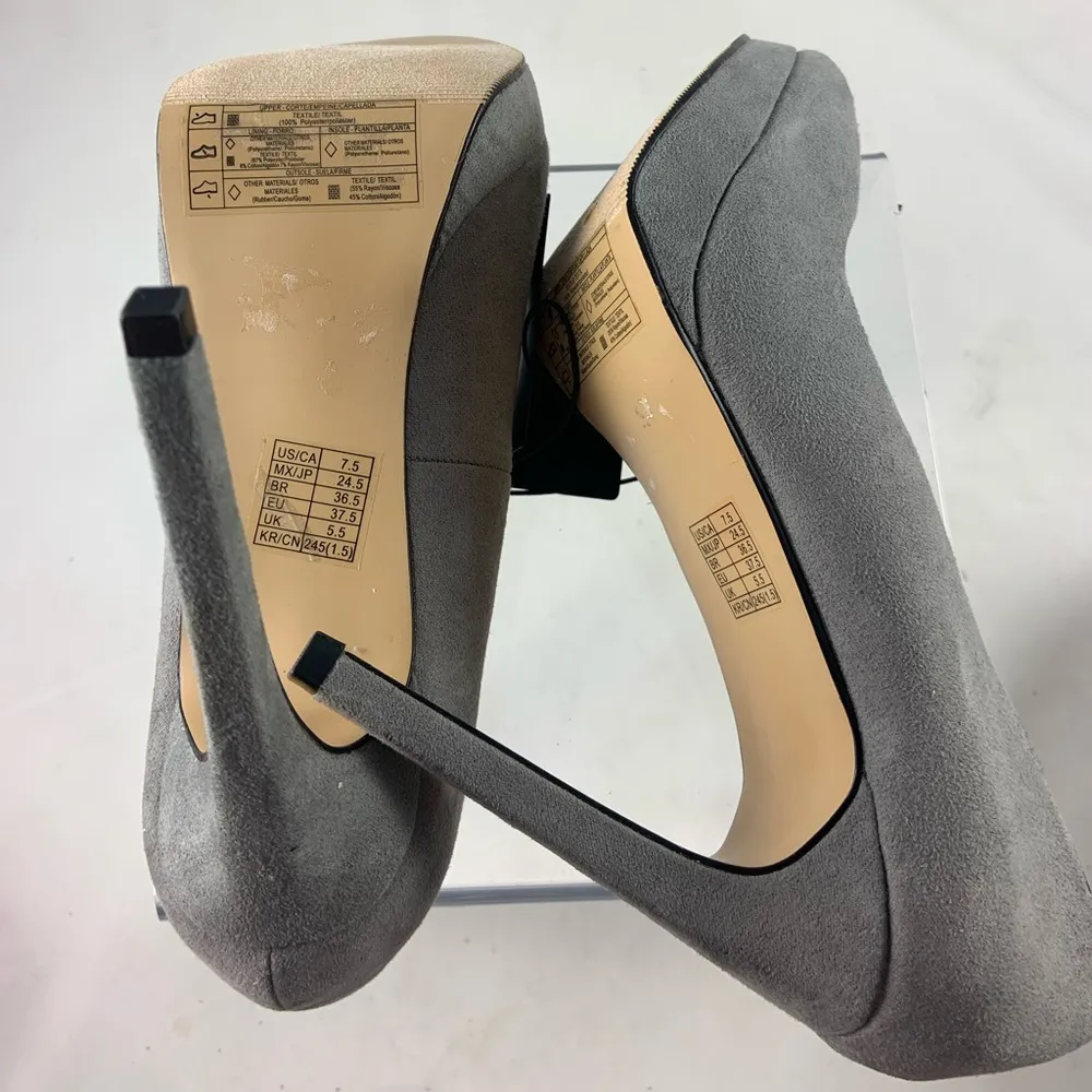 7.5 Forever 21 NEW Grey suede stiletto 6” heel - Image 4