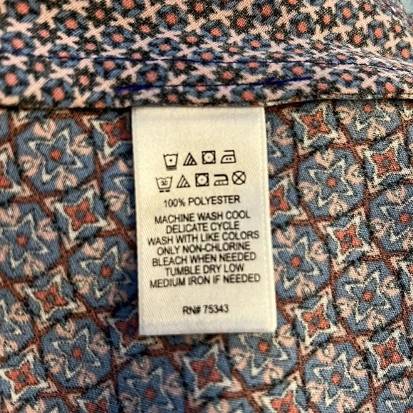 Artisan NY Dress Women Small Multicolor Tile Patchwork Swing Handkerchief Hippie - Image 6