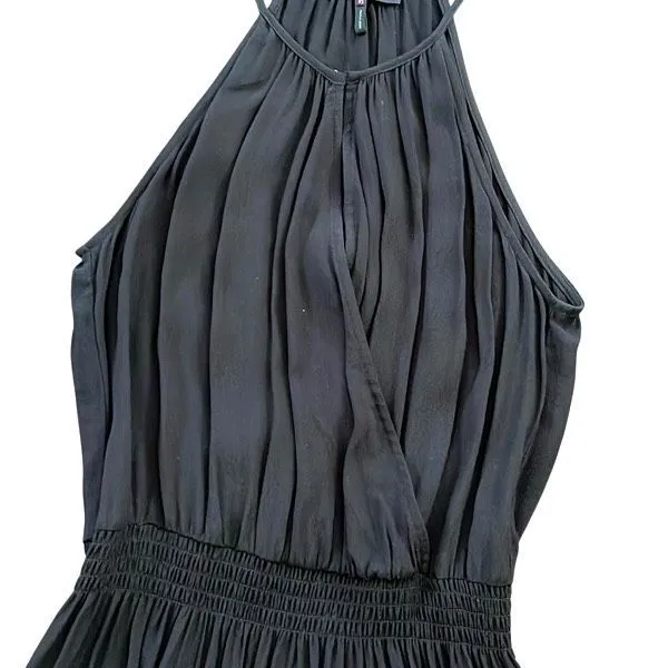 Bobi‎ Los Angeles Womens Smock Waist Surplice Dress Luxe Crepe Black Size XS - Image 4