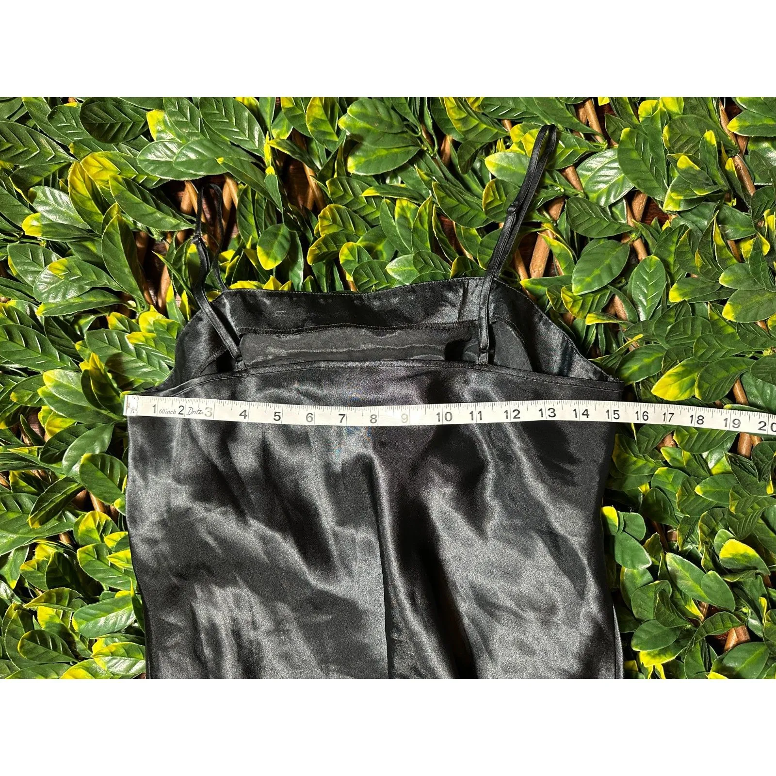 Vintage Whimsigoth Black Lace Cami Slip Dress Size M - Image 5