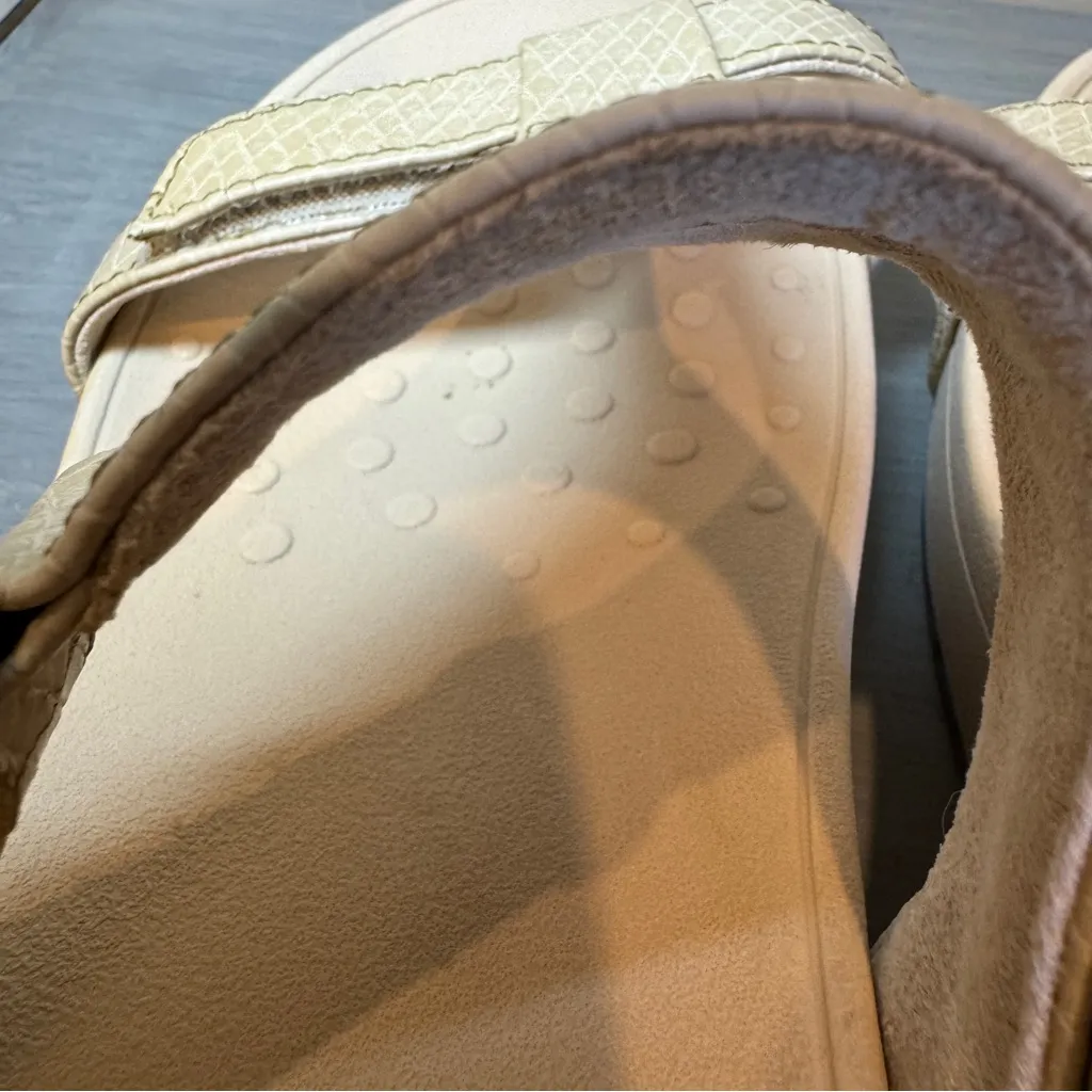 Vionic Ellie‎ Sandal Sz 8 Tan Comfort Slip On Slide Platform Wedges Orthotic - Image 9