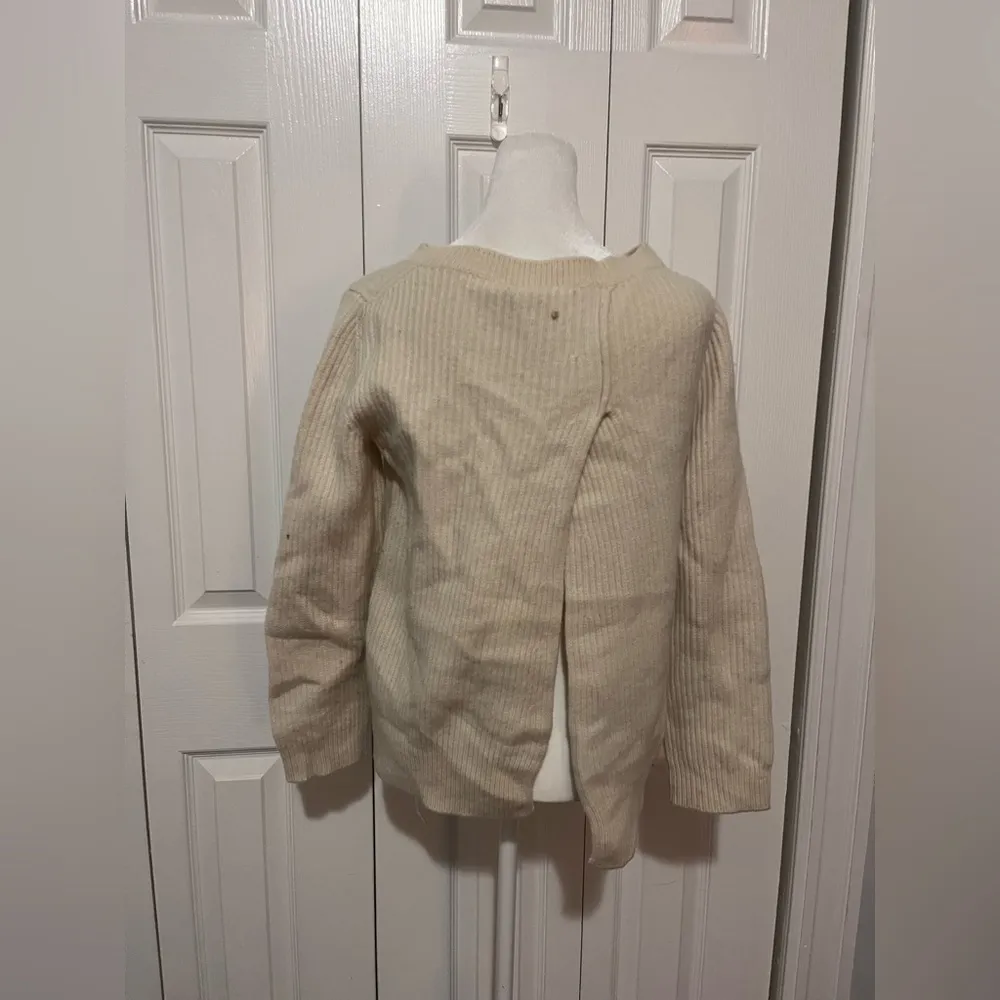 Cuyana Wool Blend Sweater Cream Extra Small - Image 3