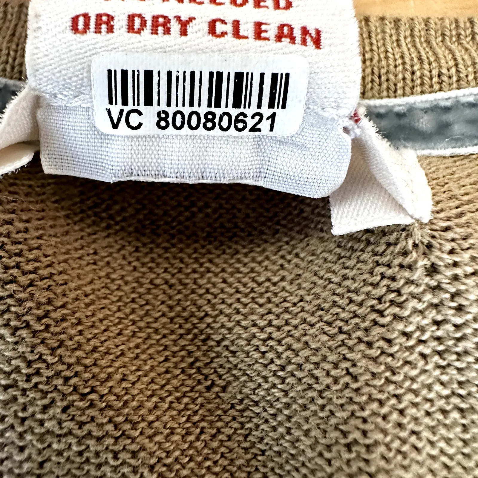 Sundance Button Down Cardigan Sweater Rib Trim Round Neck 100% Cotton Brown M - Image 3