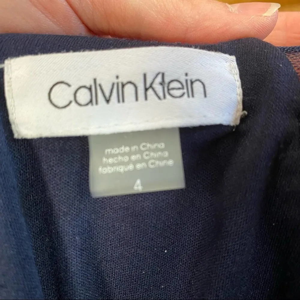 Calvin Klein Navy Blue Formal Maxi Dress Size 4 - Image 5