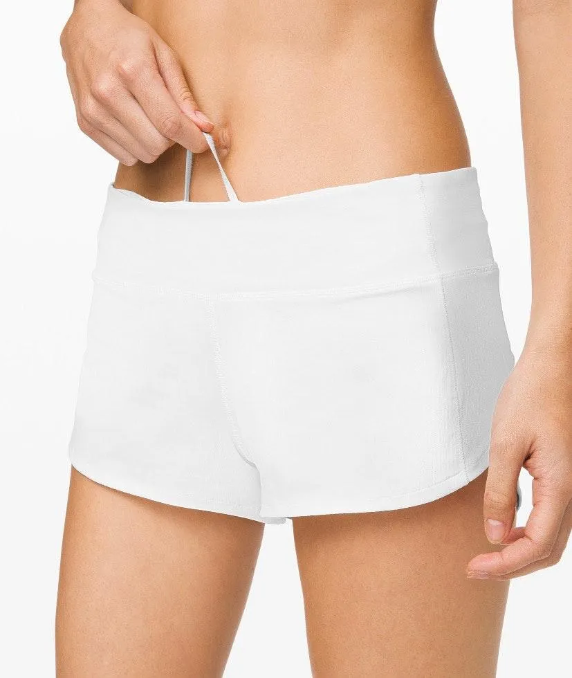 Lululemon White Lulu Speed Up Shorts - Image 2