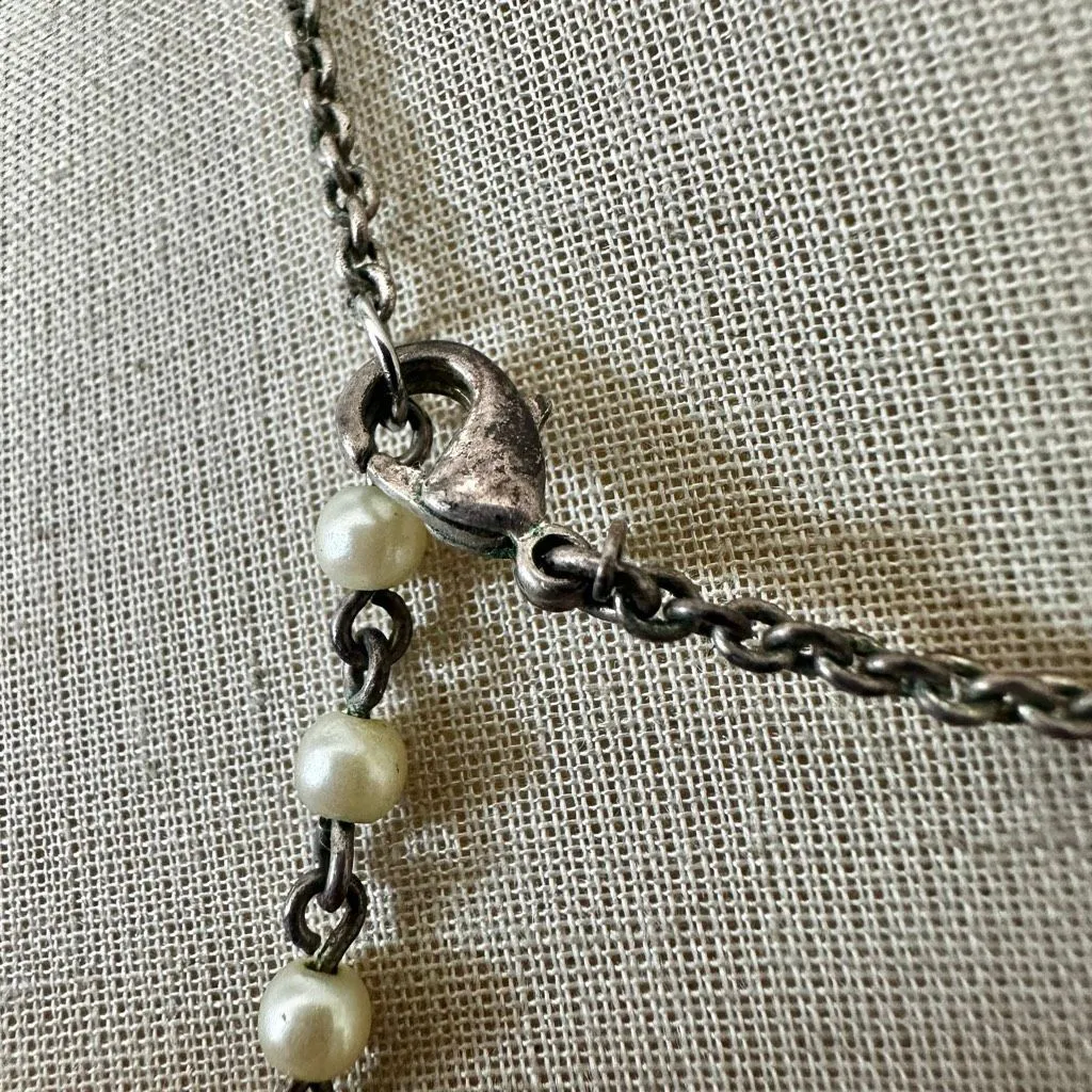 AVON – Vintage White Enamel Flower Y - Image 6