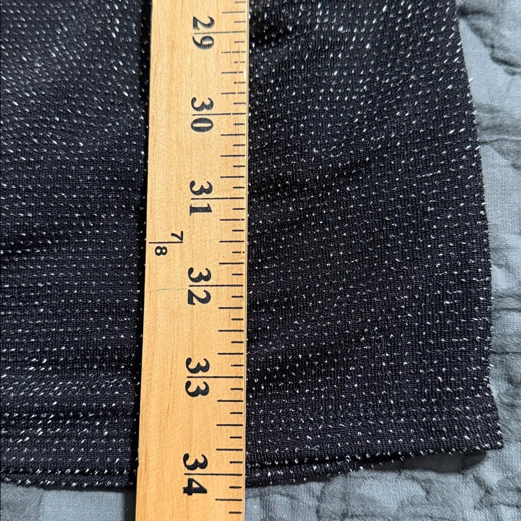 White House Black Market 2 pullover long sleeve black sparkle knit blouson dress - Image 5