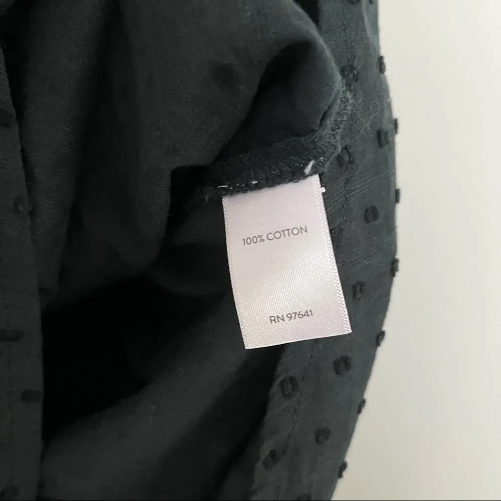 J.Jill Tunic Top With Textured Dots Half Button Down With Pleats. Size XS - Image 7