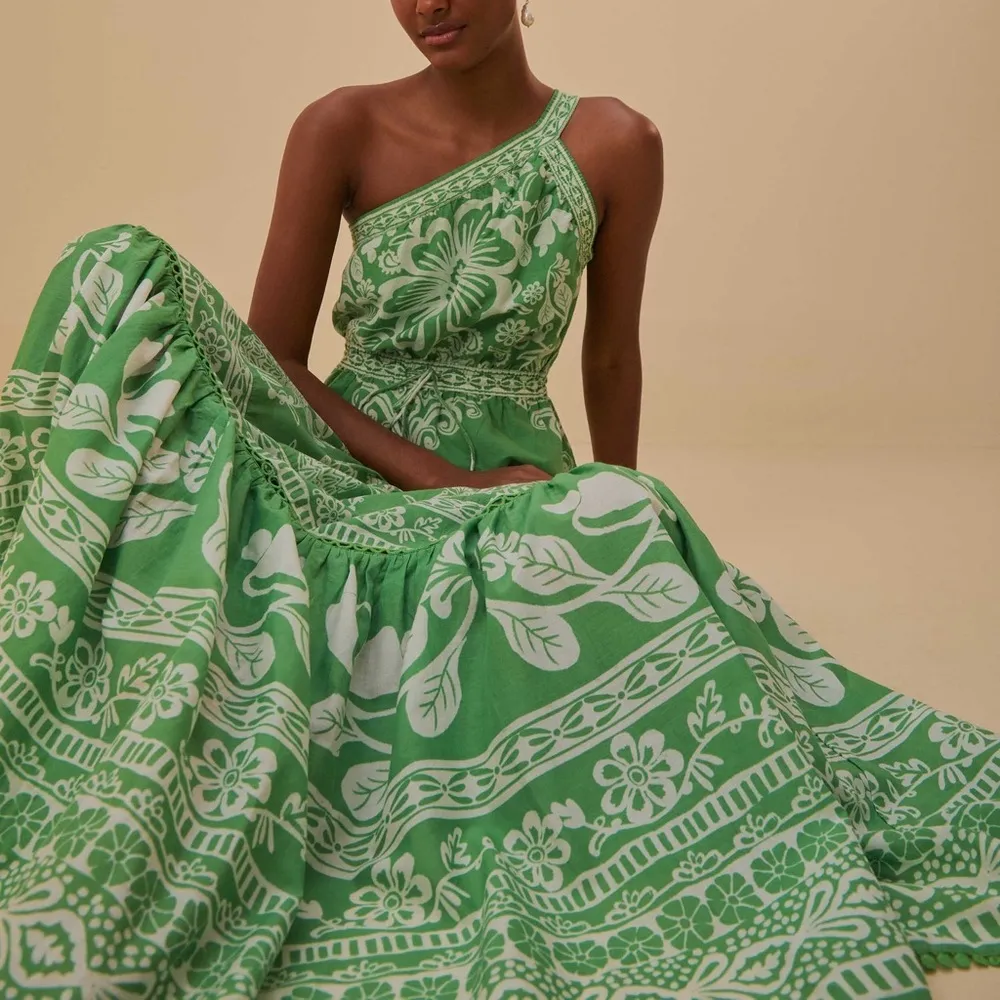 FARM RIO Green Sweet Garden Maxi Dress M - Image 3