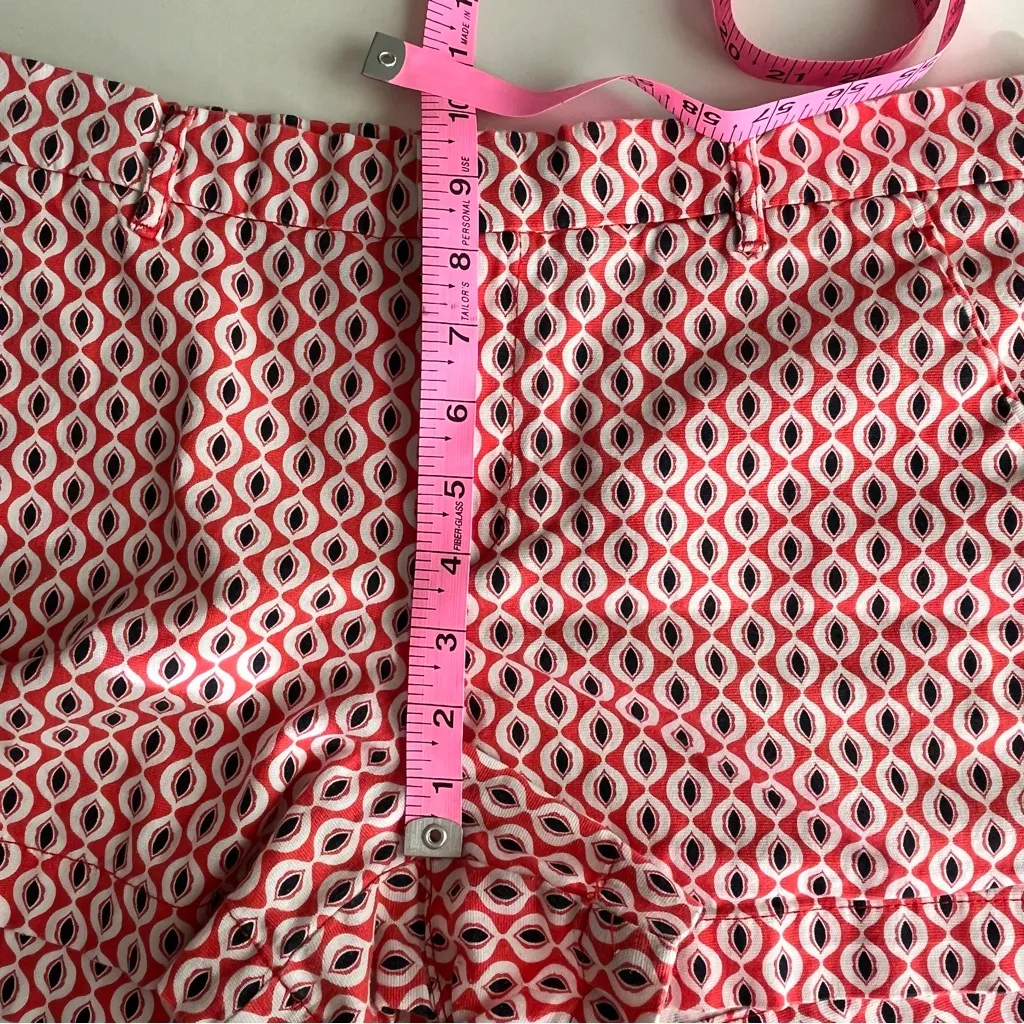 Joe Fresh •Cherry Red Geometric Shorts•sz 10 - Image 7