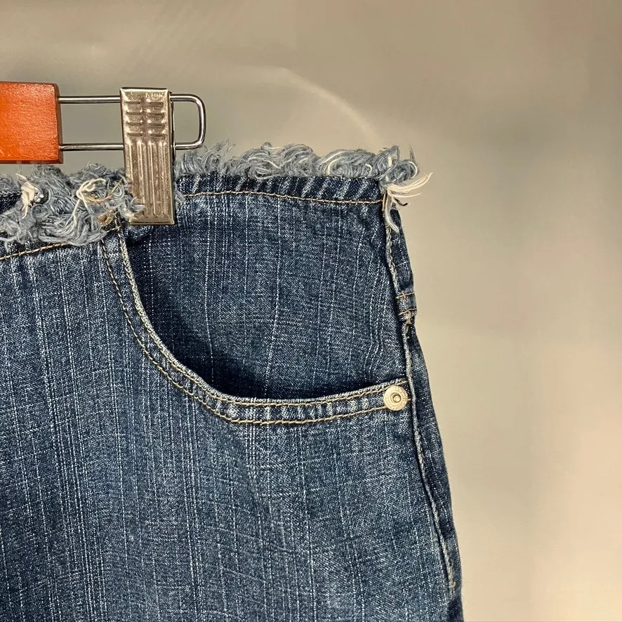 Mountain Lake Jean Company Raw Edge Womens 14 Jeans Flare 100% Cotton‎ 80's Blue - Image 3