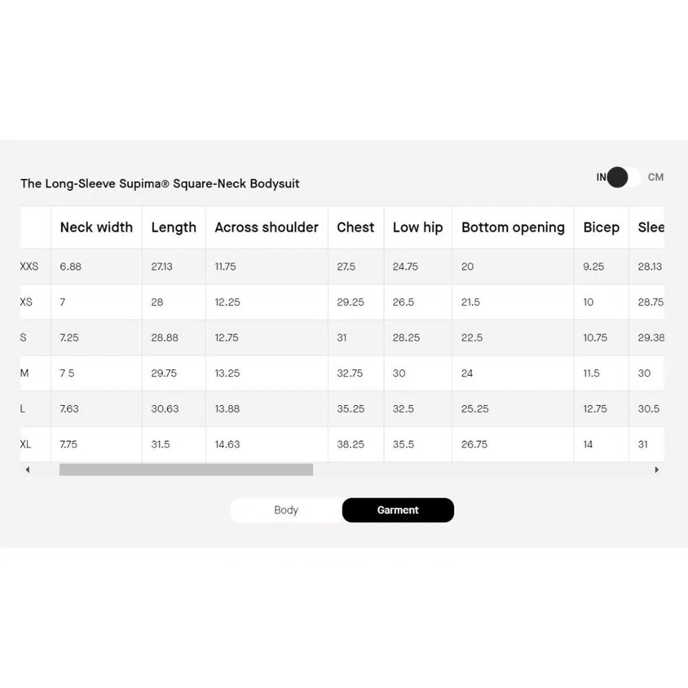 Everlane Womens The Long-Sleeve Supima Square-Neck Bodysuit Bikini White XXS - Image 8