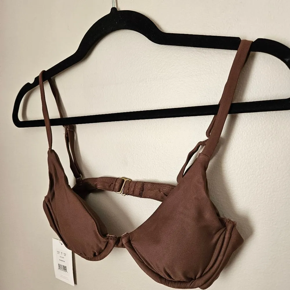 Andie Swim The Sicily Top Bikini Espresso Brown Vacation Beach Travel Pool - Image 4