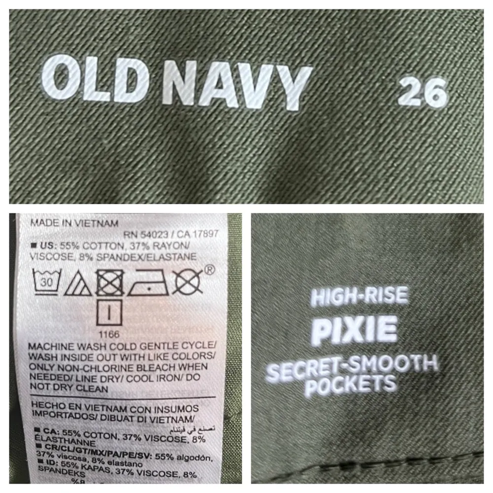 Old Navy Pants High Rise Pixie Ankle Olive Army Green Women’s Plus Size 26 - Image 6
