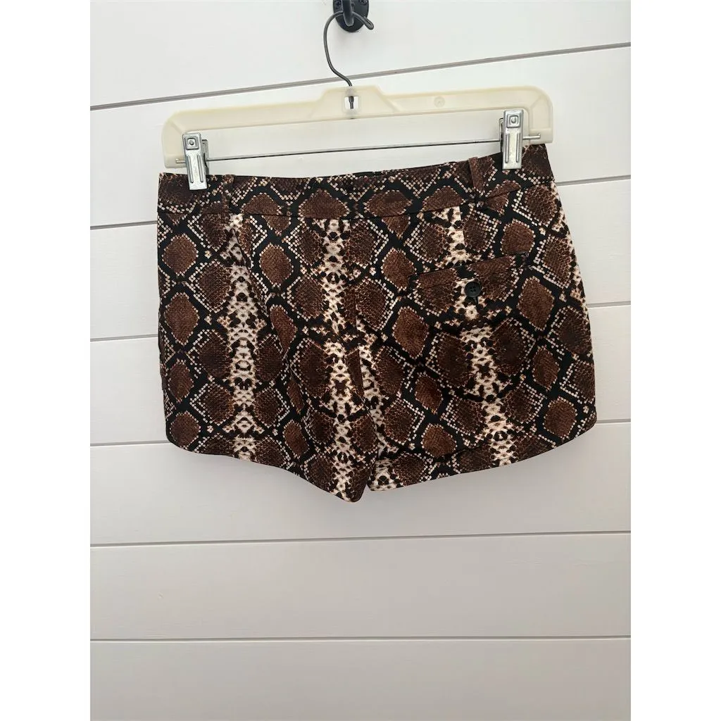 BCBGMAXAZRIA Women's Snake‎ Print High-Waisted Shorts XS Multicolor - Image 4