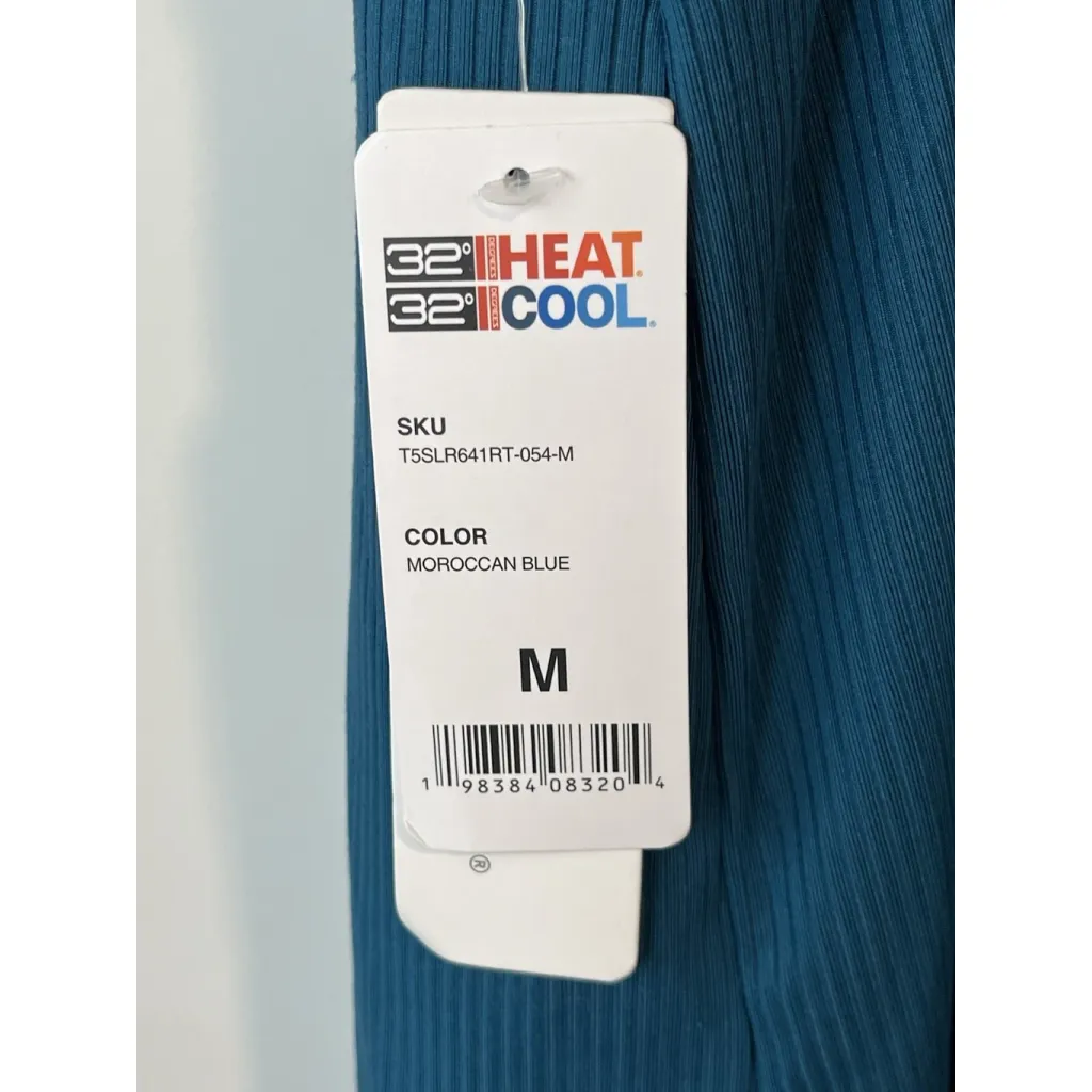 32° Cool swim Top Cami Womens Size Medium Turquoise Ribbed Sleeveless Padded NWT - Image 9