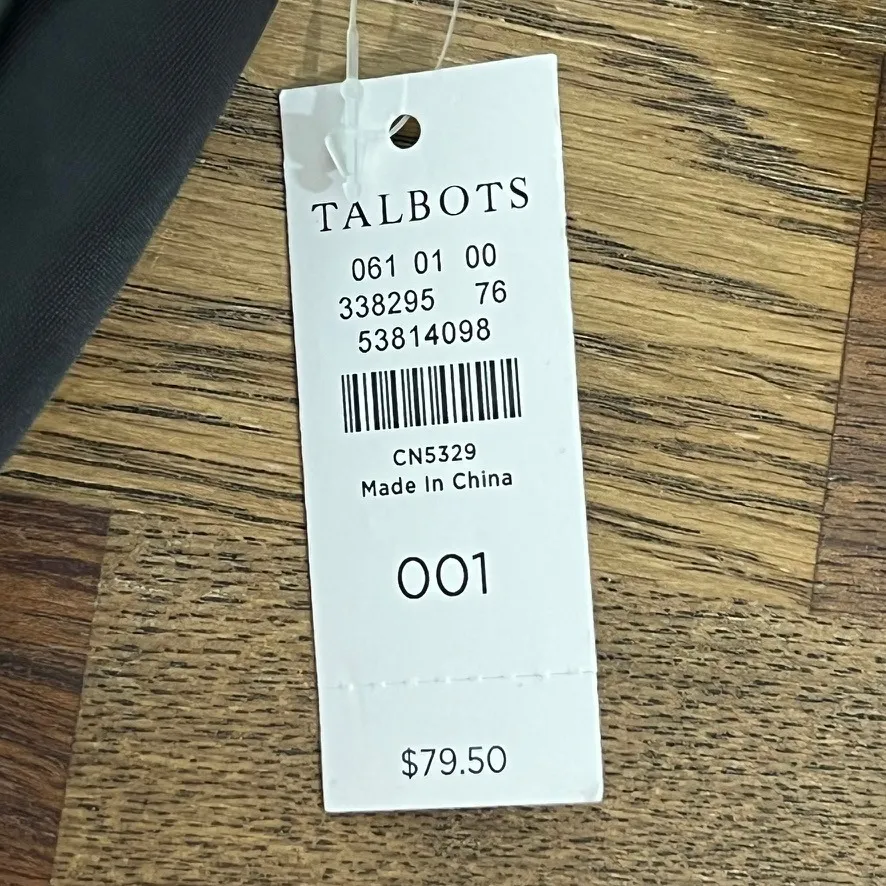 Talbots Black Nylong Crossbody Purse NWT $79 Zip Closure Washable Bag‎ Travel - Image 12