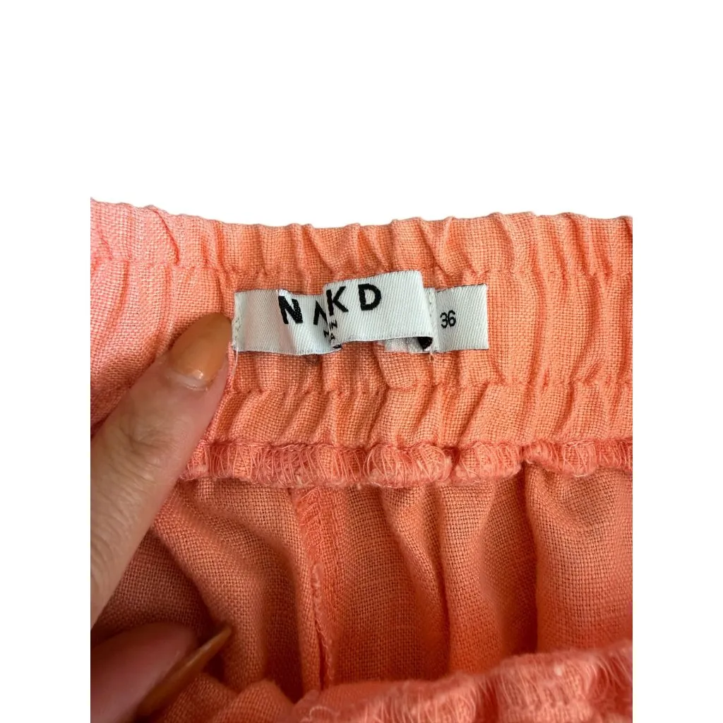 NAKD Orange Peach Cotton Blend Shorts Size 36 / US 6 - Image 4