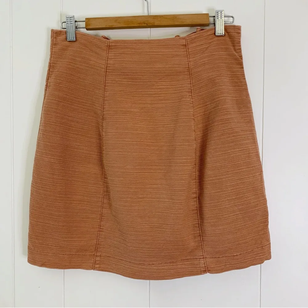 Every Minute Every Hour Terra Cotta Button Down Skirt 6 - Image 4