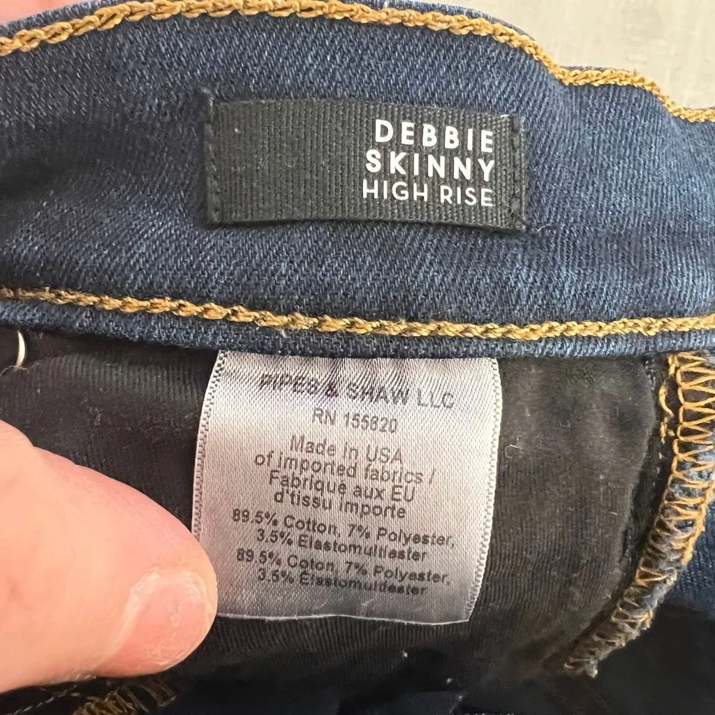 Veronica Beard Debbie Ankle-Crop Skinny Jean Dark river Blue Jean size 23 or 000 - Image 8