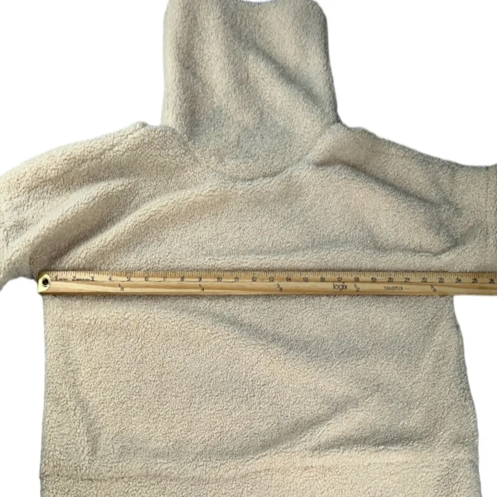 Tuckernuck  Rollins Funnel Neck Pullover Cream Teddy Fleece Sherpa Womens XS - Image 4