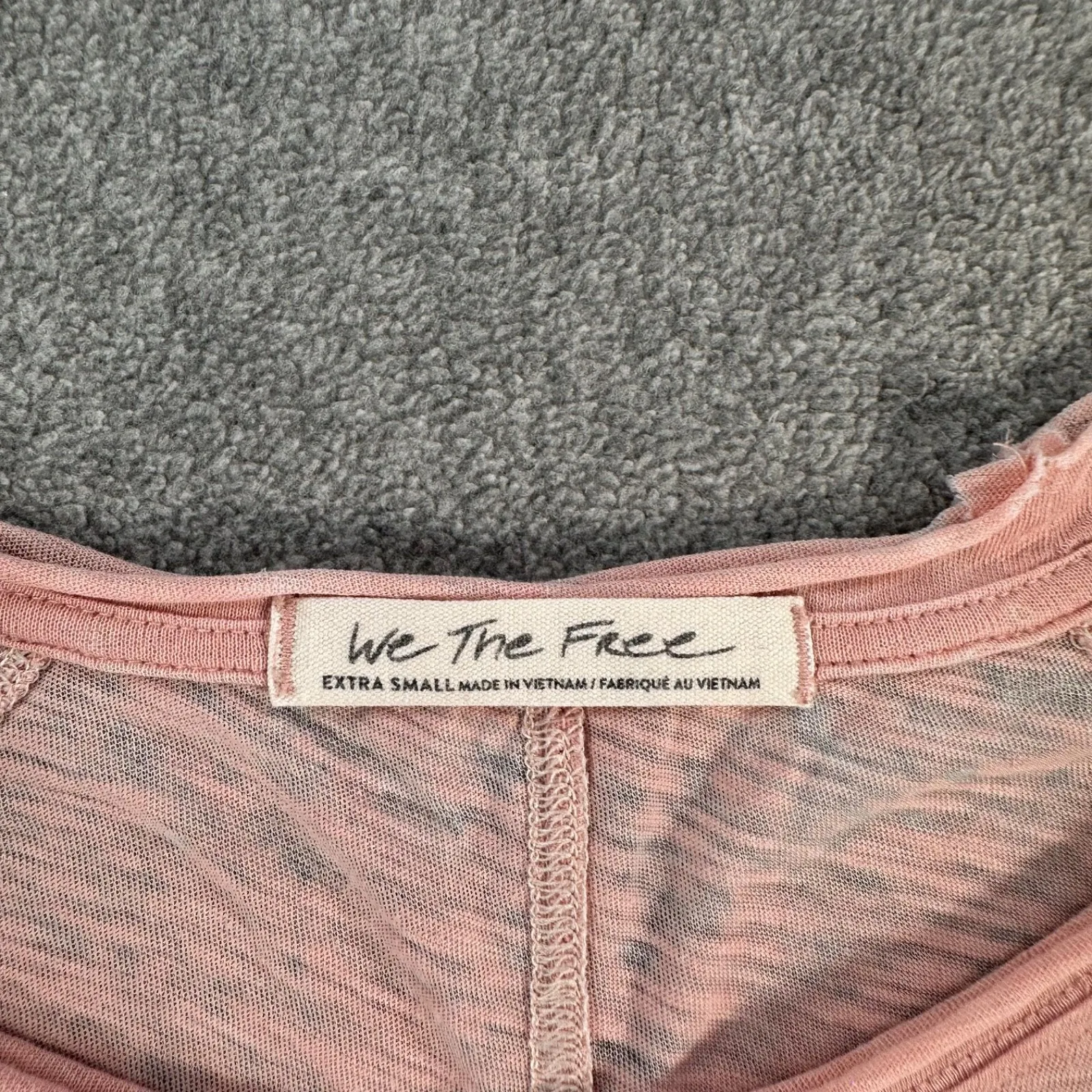We The Free Halo Oversized Tee Shirt Women's X-Small Pink Lightweight - Image 2