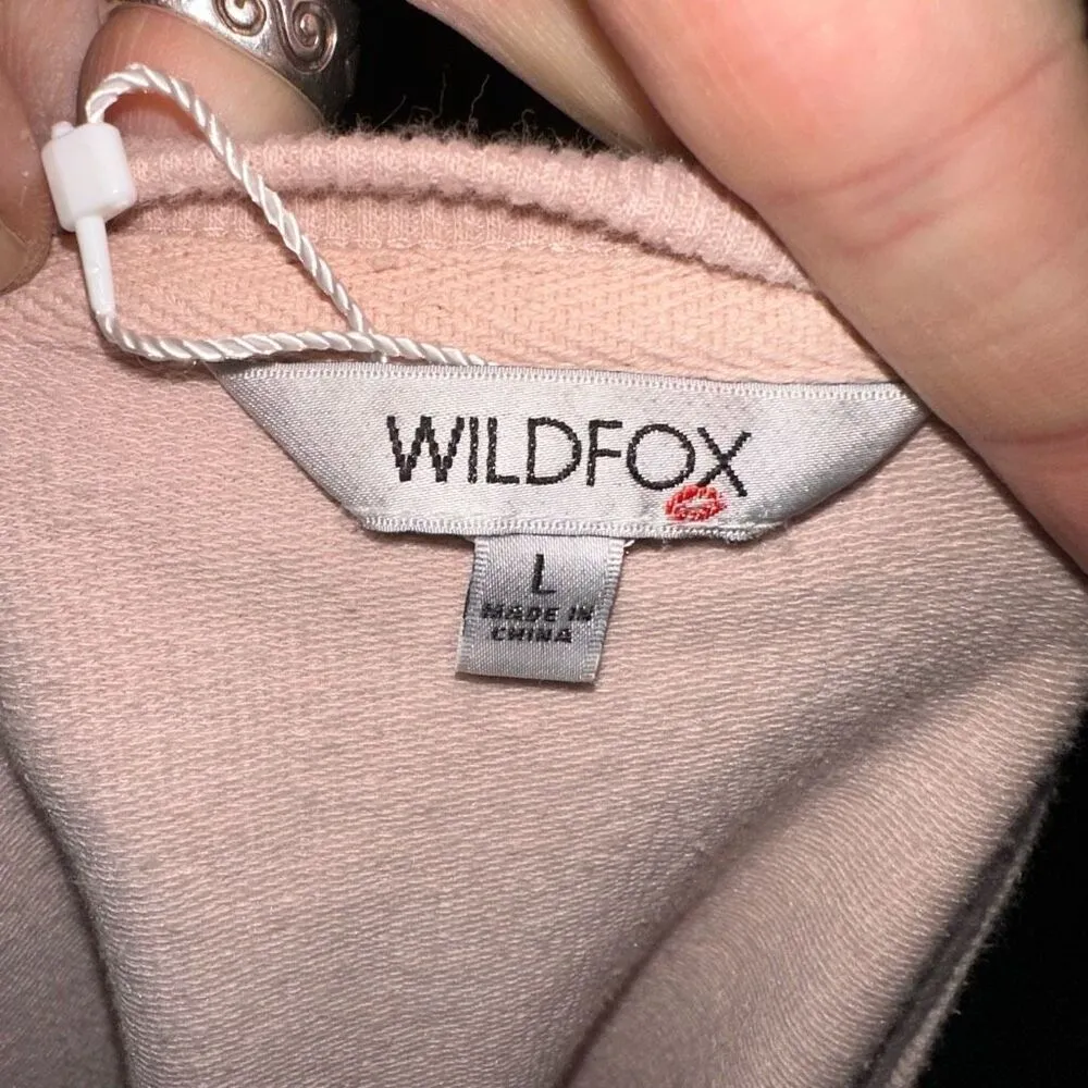 Wildfox But First Cocktails pink oversized cozy sweatshirt - Image 4