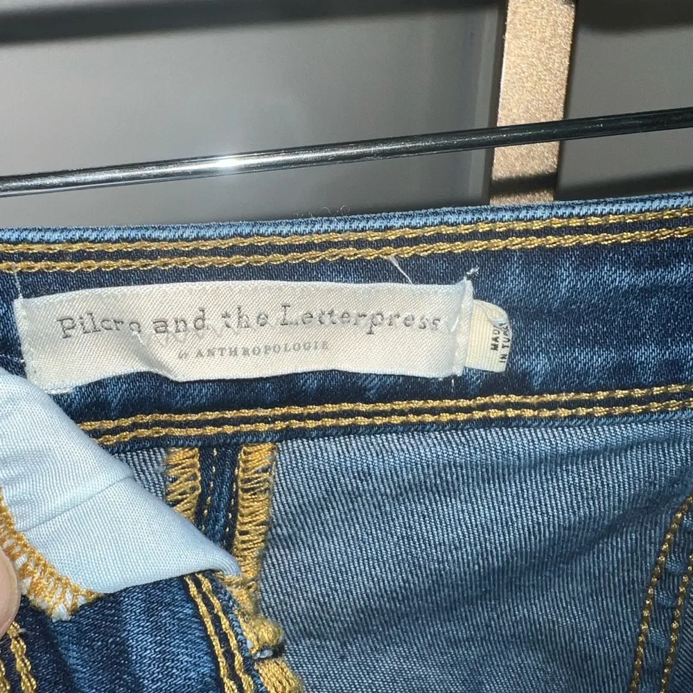 ANTHROPOLOGIE Pilcro And The Letterpress Carpenter High-Rise Boot Cut Jeans 27 - Image 7