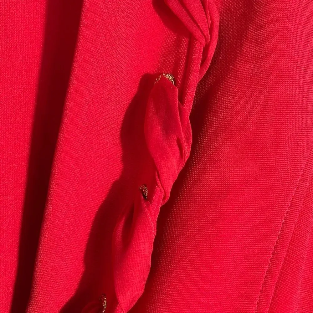 Vintage Sally USA Red‎ Blazer Red Size L - Image 4