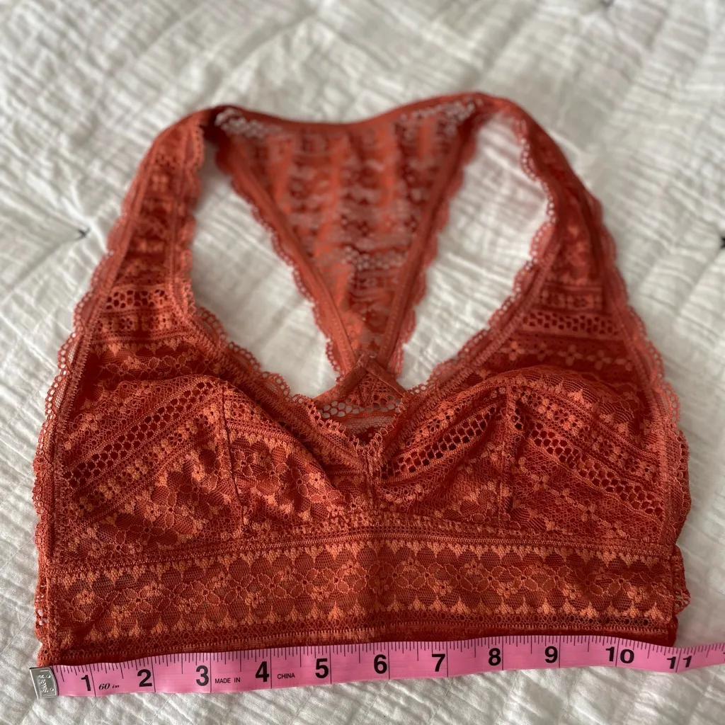 VICTORIA’S SECRET Lace Racerback Bra Bralette in Coral Reef Y2K Preppy Size XS - Image 8