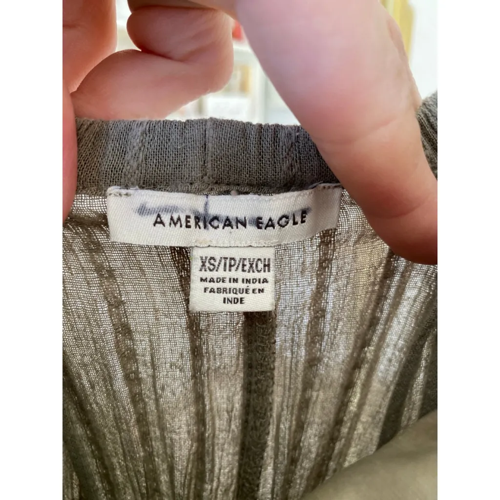 American Eagle Sage Maxi Dress Cottagecore Romantic Tiered Parisian Quiet Luxury - Image 7