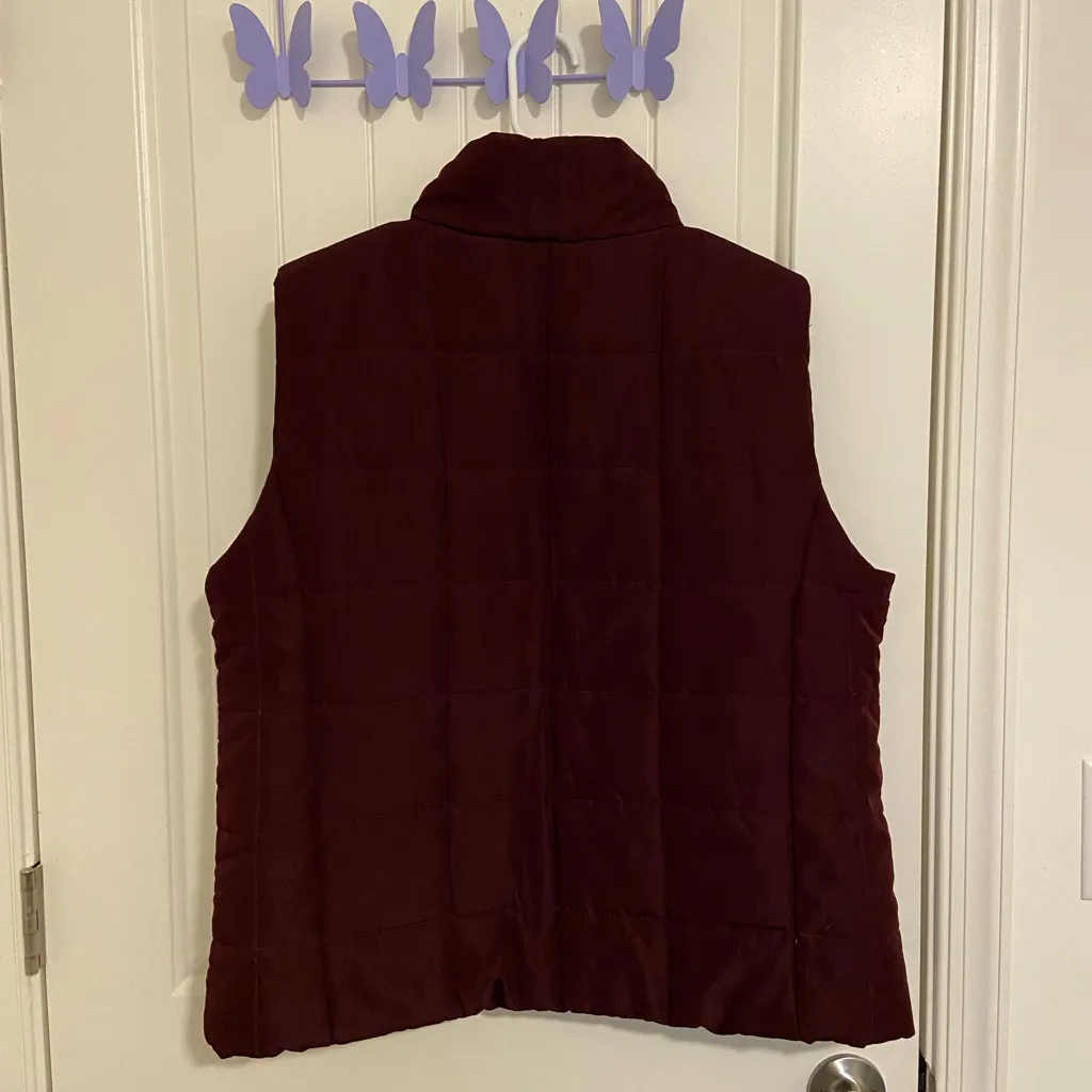 New York & Company women’s deep purple light padding puffer zip‎ vest pockets XL - Image 7