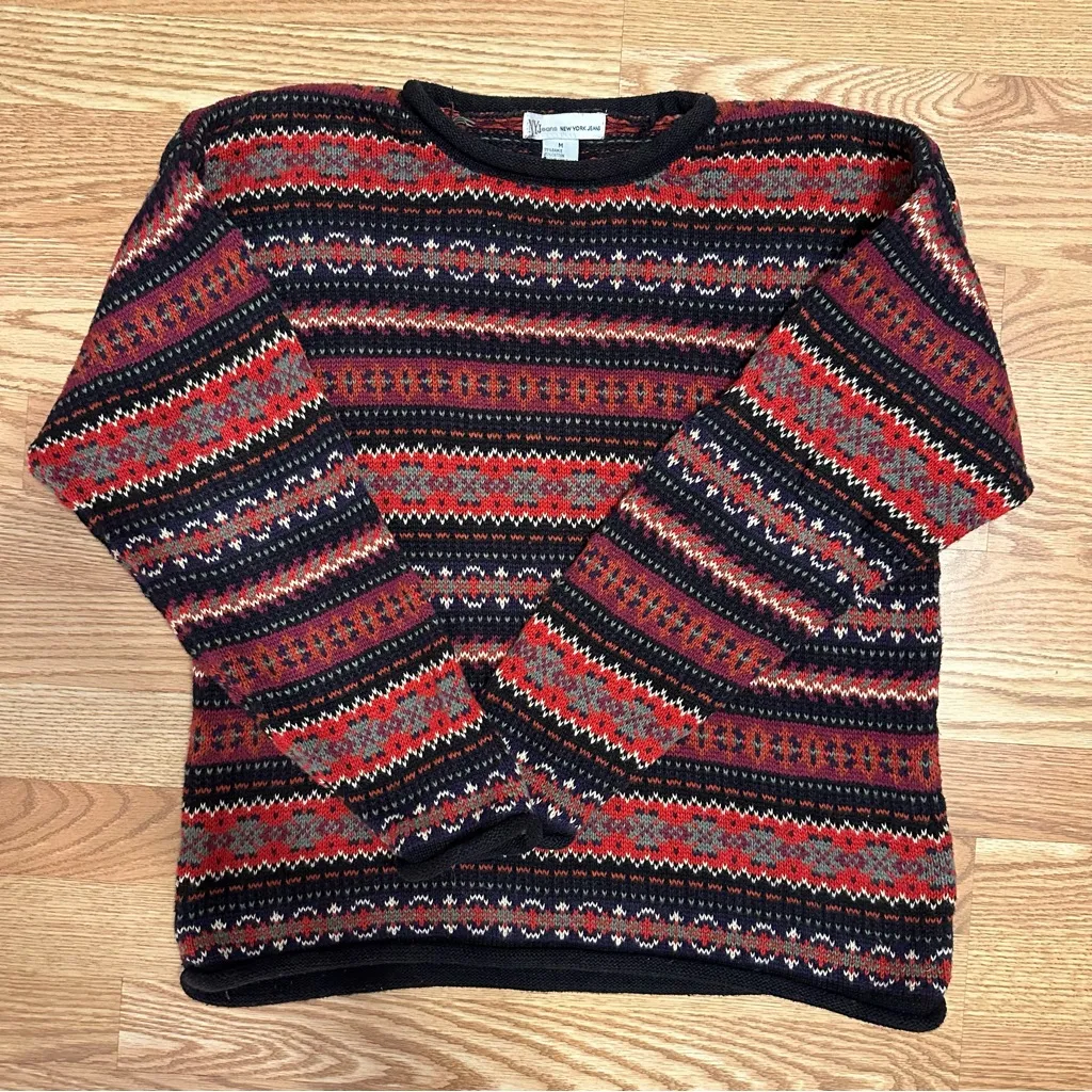 NY Jeans 90s Knit Sweater Size M - Image 6
