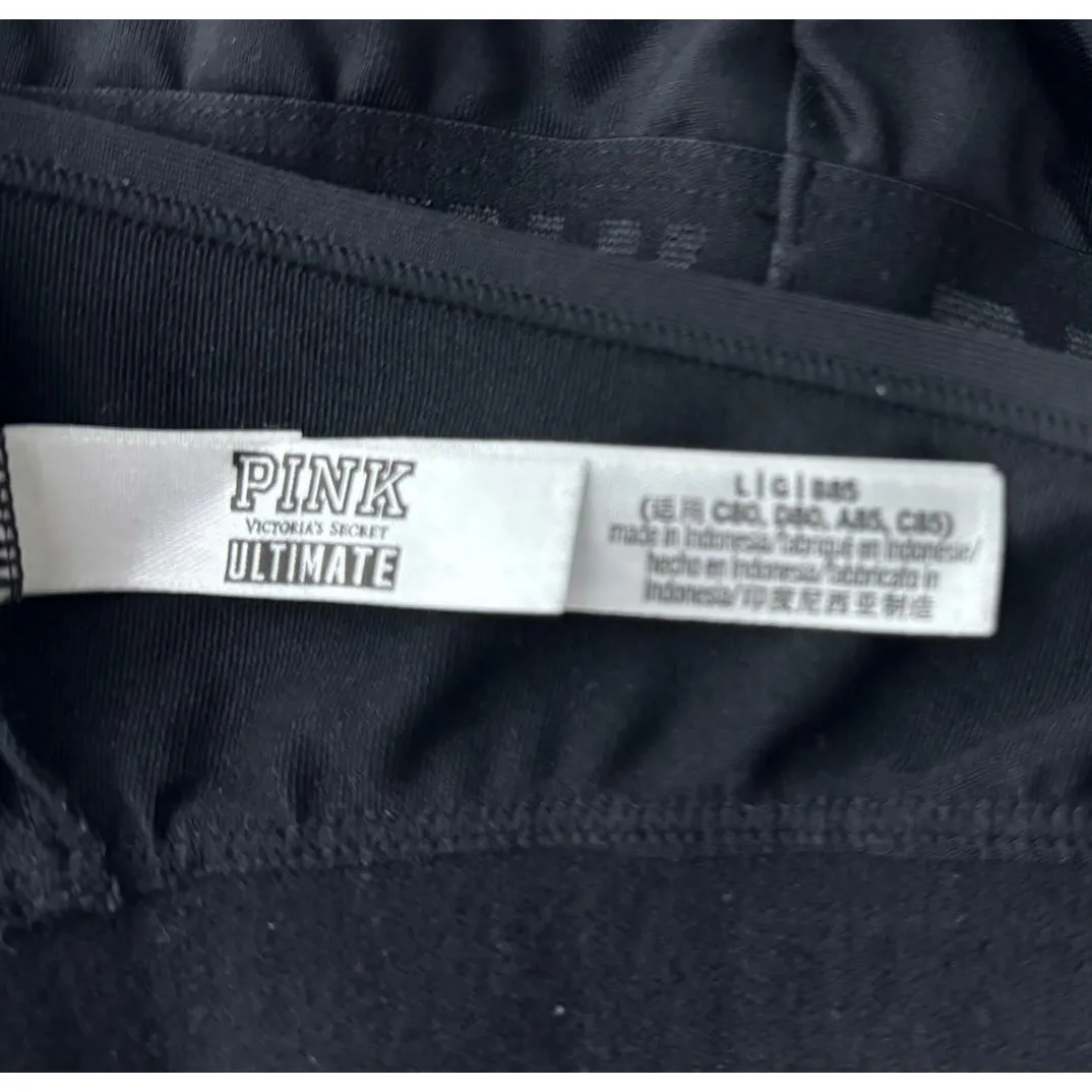 Victoria's Secret Bra Women Large Black Ultimate Lightly Lined Racerback Neutral - Image 7
