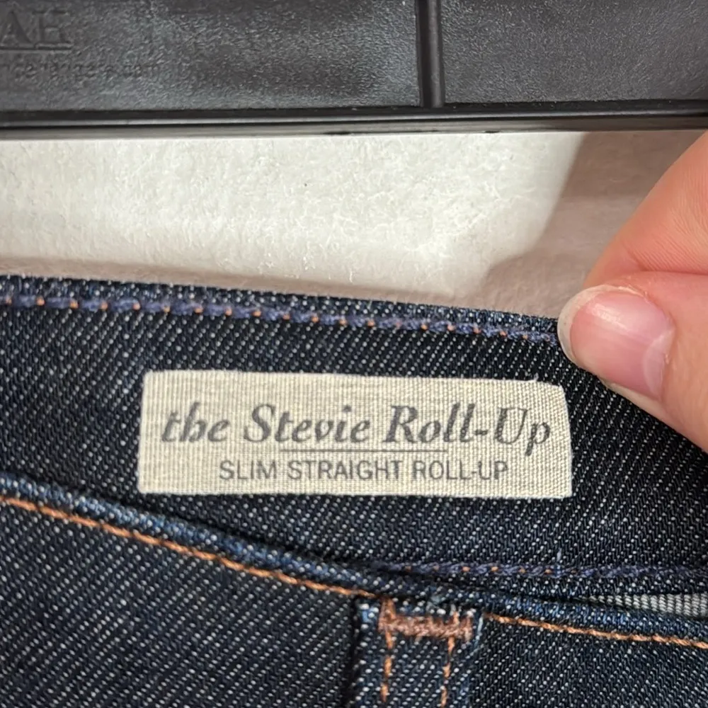 Ag  Adriano Goldschmied The Stevie Slim Straight Roll-up Jeans dark wash sz 27 - Image 10