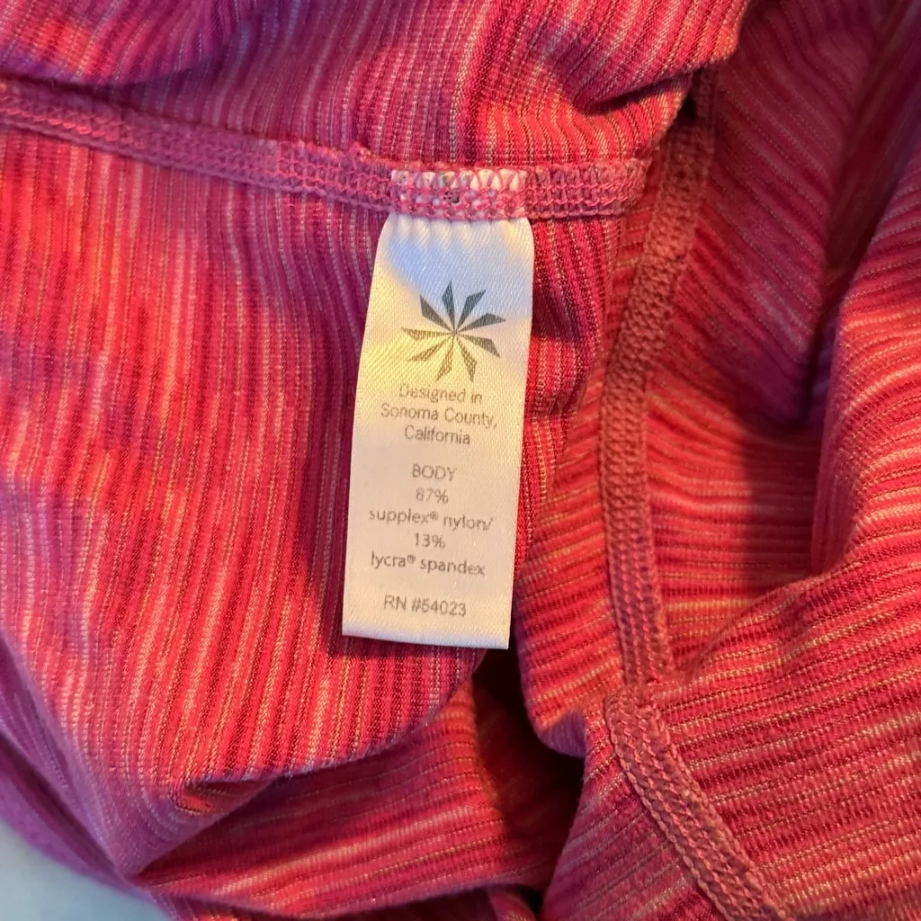 Athleta Women Size S Tall Energy Chaturanga Legging Cropped Capri Pink Space Dye - Image 5