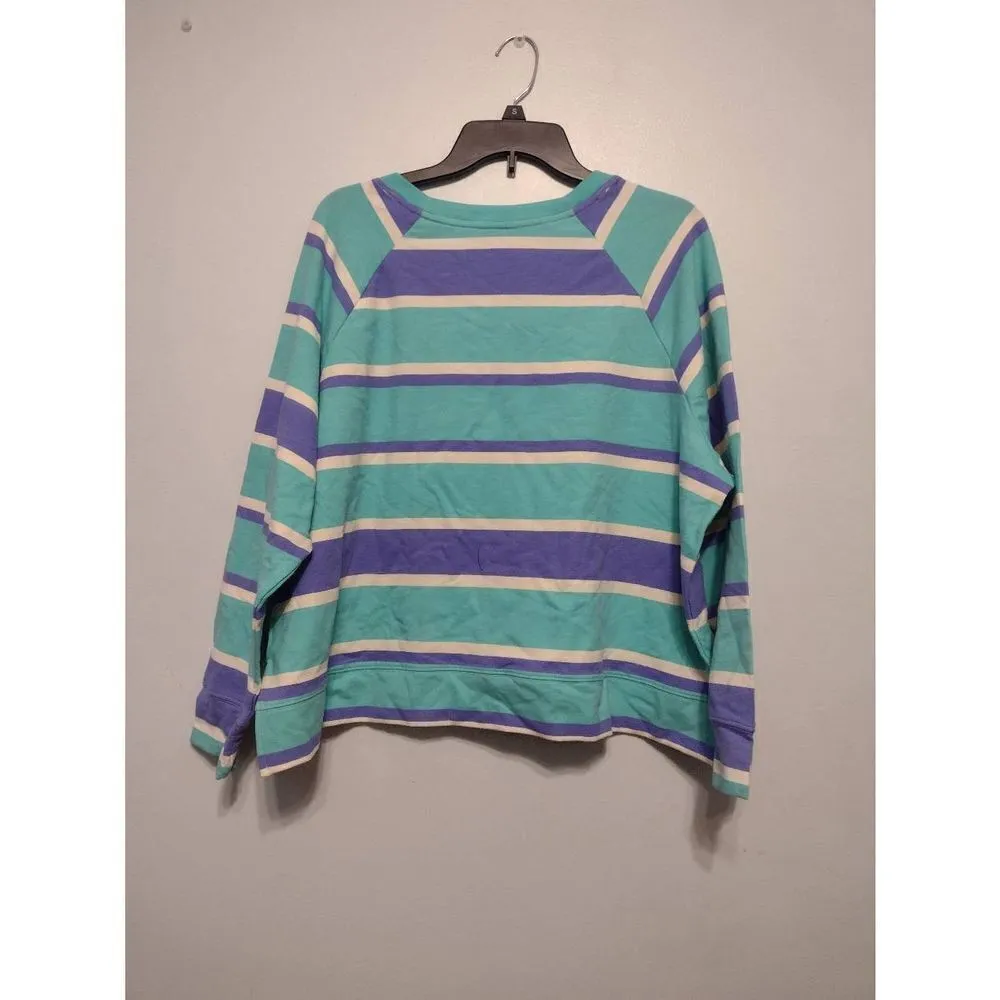 Wildfox XXL Blue Stripe Sweatshirt - Image 4