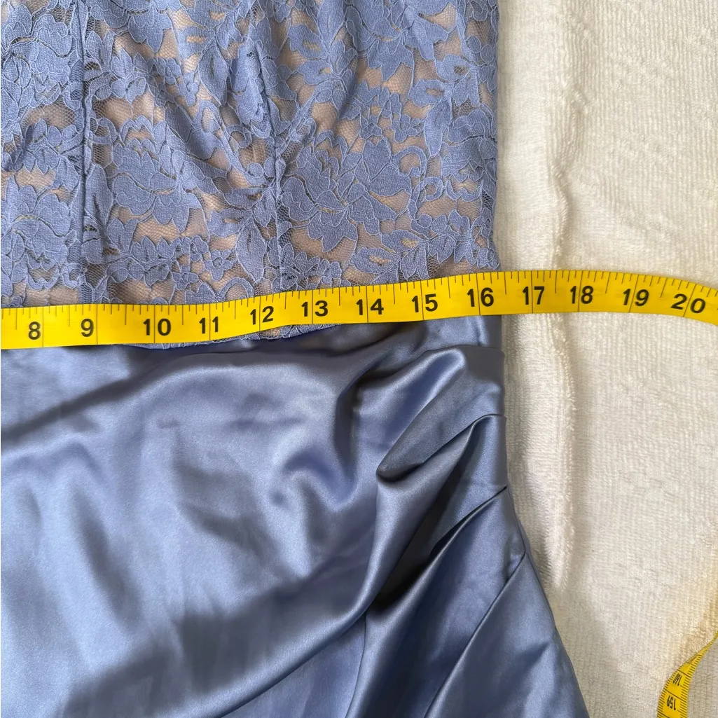 Grace Karin Elegant Blue Lace and Satin Dress - Image 7