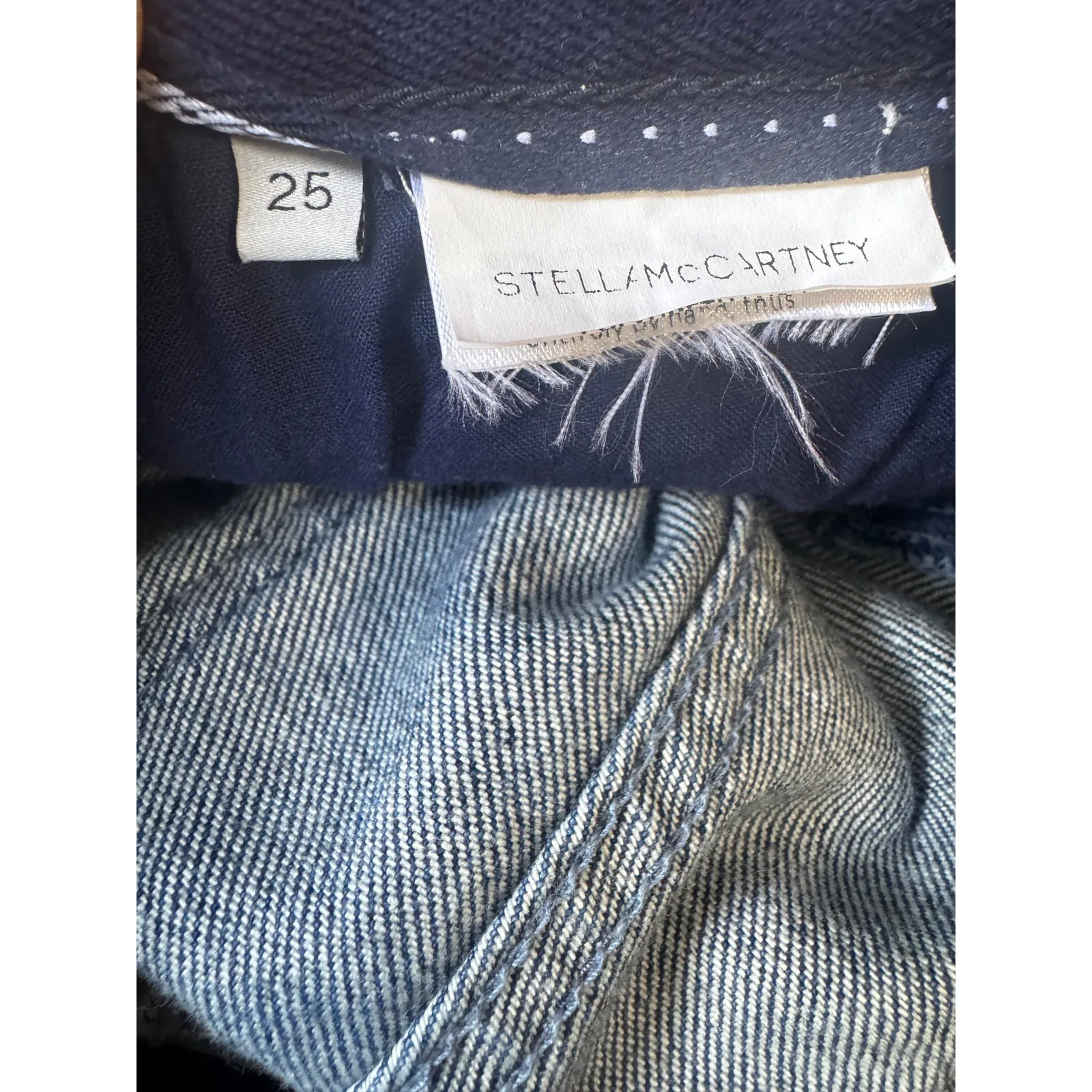 Stella McCartney Sustainable Compostable Denim Monogram Jeans Size 25 - Image 5