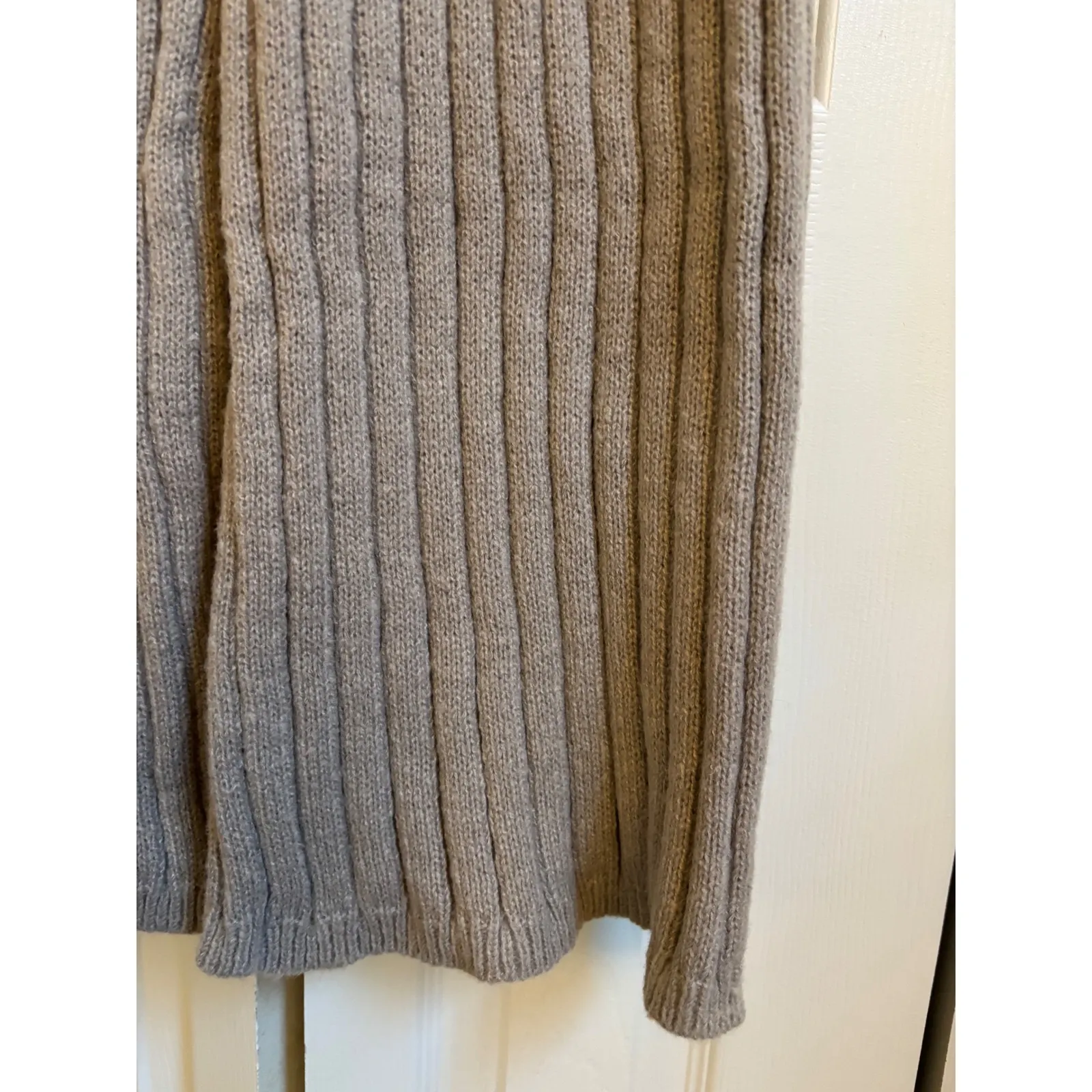 PrettyLittleThing NWT Grey Brushed Rib Knit Wide Leg Pants Size 16 Plus - Image 5