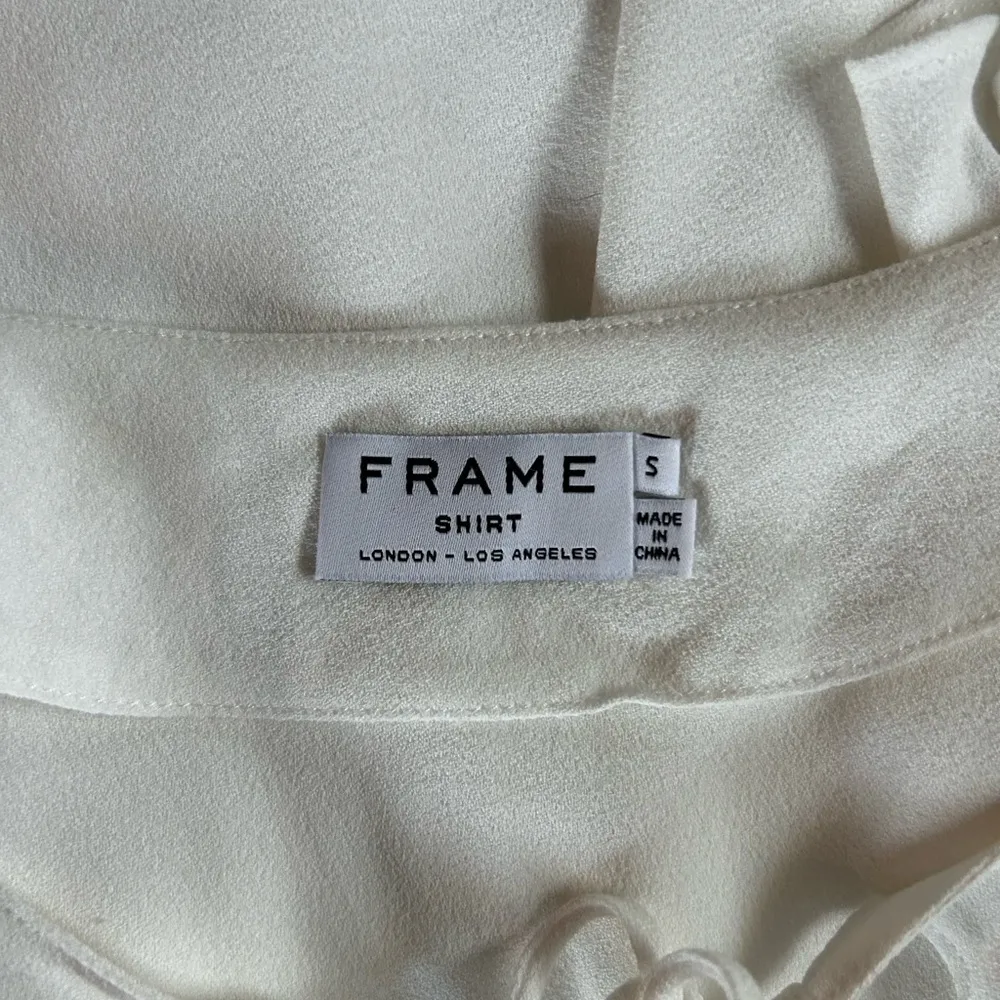 Frame Denim Mirrored Lace Up Tie Front Blouse - Image 4