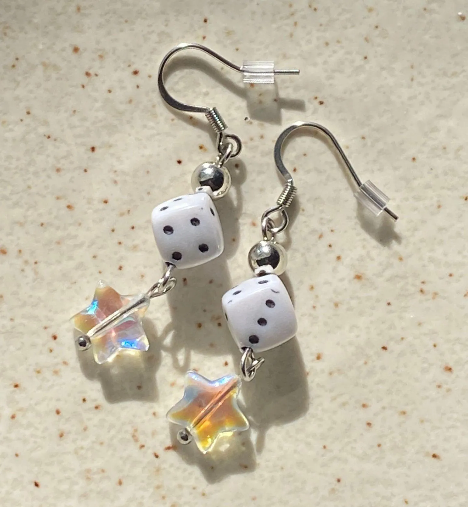 dice & star grunge funky y2k style dangle earrings 🎲⭐️ - Image 6