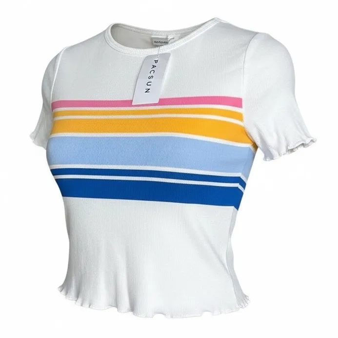 🎄PacSun Whale Washed Lettuce Trim Crop Tee - Image 2