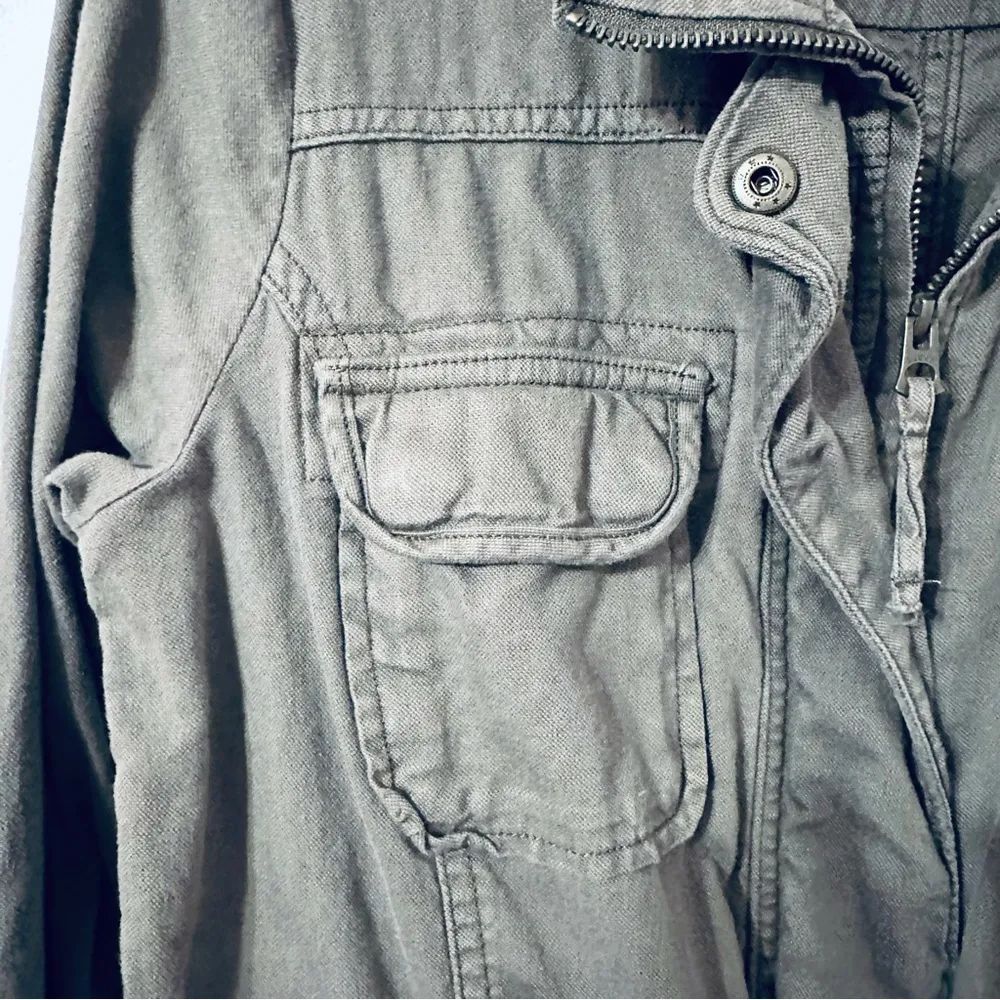 Green Utility Zipper Jacket Sz Small - Image 9