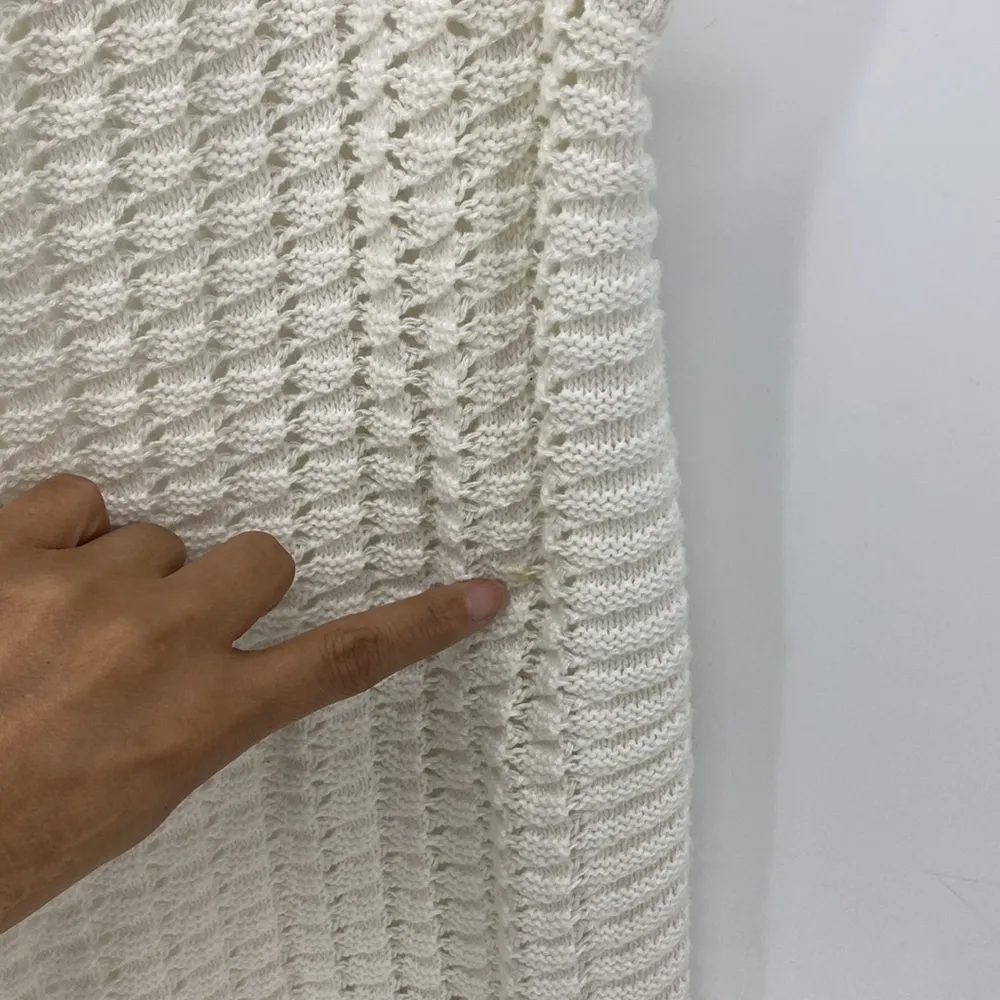 Gap open knit sleeveless split side to fit over hips sweater top - Image 5