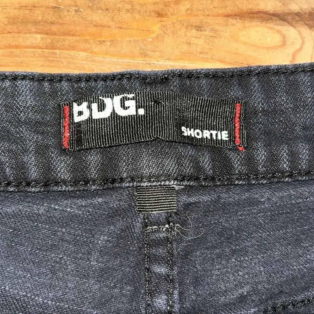 BDG Black Jean Shorts with Cuffed Hem - Image 4