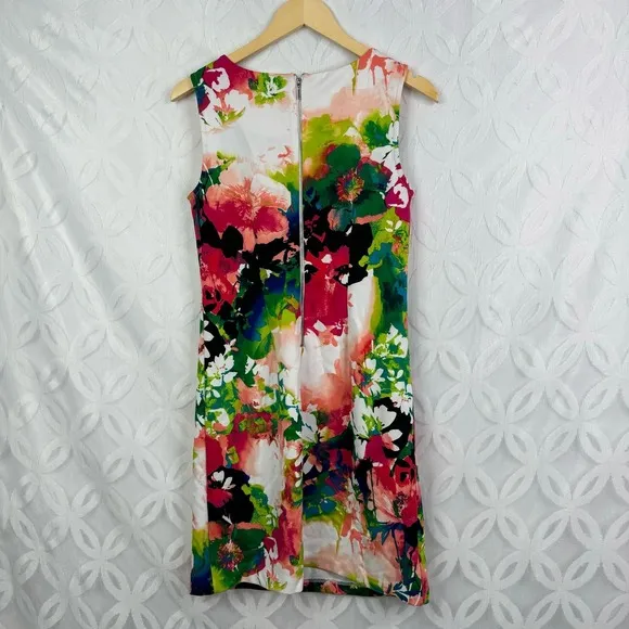 Worthington Sleeveless‎ Floral Print Shift Dress Size S - Image 6