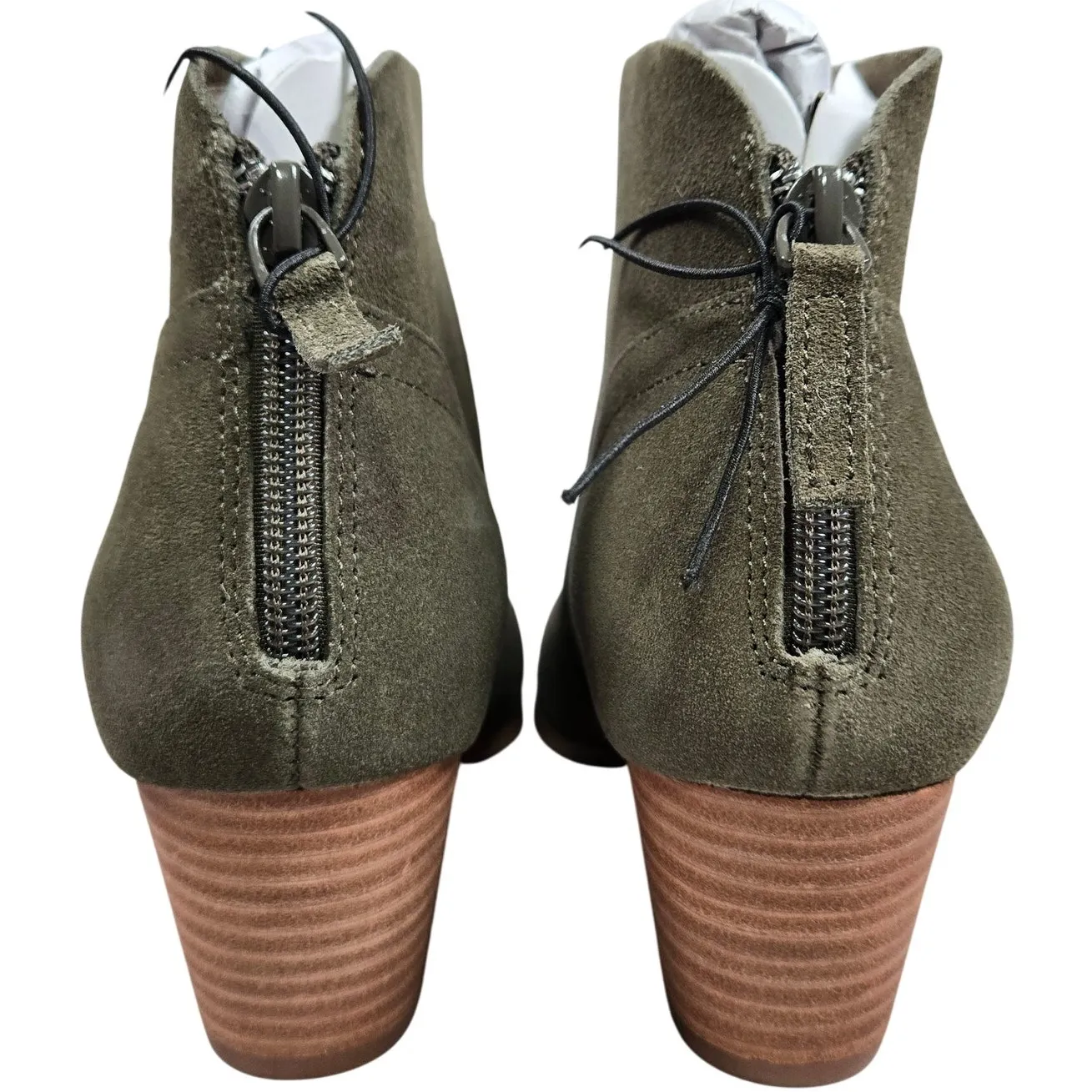 Violet & Red Olive Cupid‎ Bootie Stacked Block Heel 8 NWT Green - Image 6